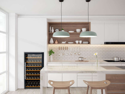 Caviss C178GBE4 | Cave de Vinho 78 garrafas | Compressor | Mono temperatura | 62,0 x 59,5 x 111,4 cm (LxPxA) | G (ex classe A) - Image 5