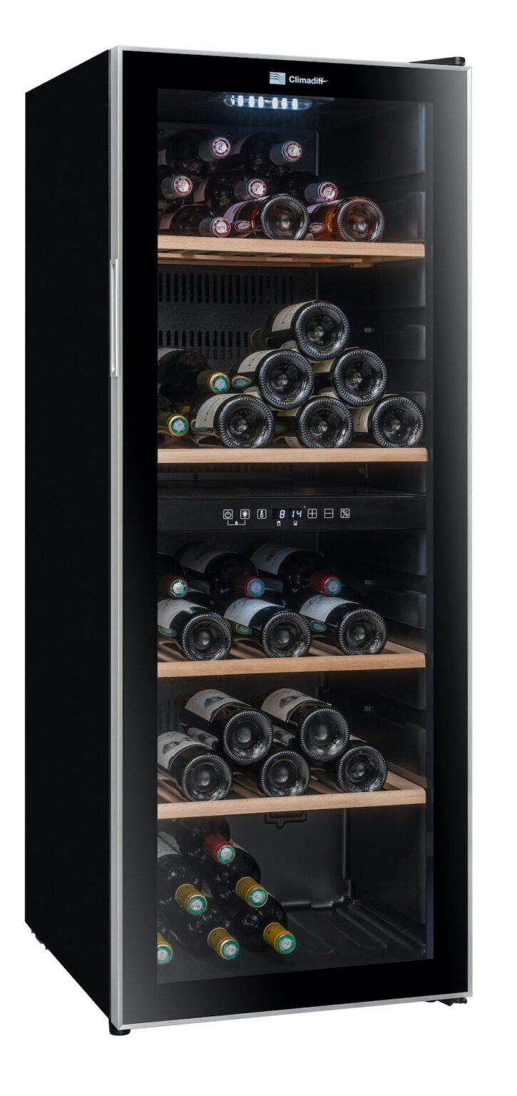 CLIMADIFF CD90B1 (91 garrafas - Preto) Duas zonas de temperatura