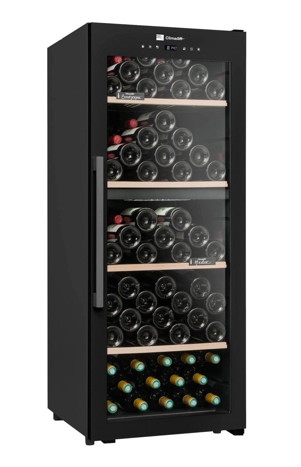 CLIMADIFF CLD115B1 (110 garrafas - Preto) Duas zonas de temperatura