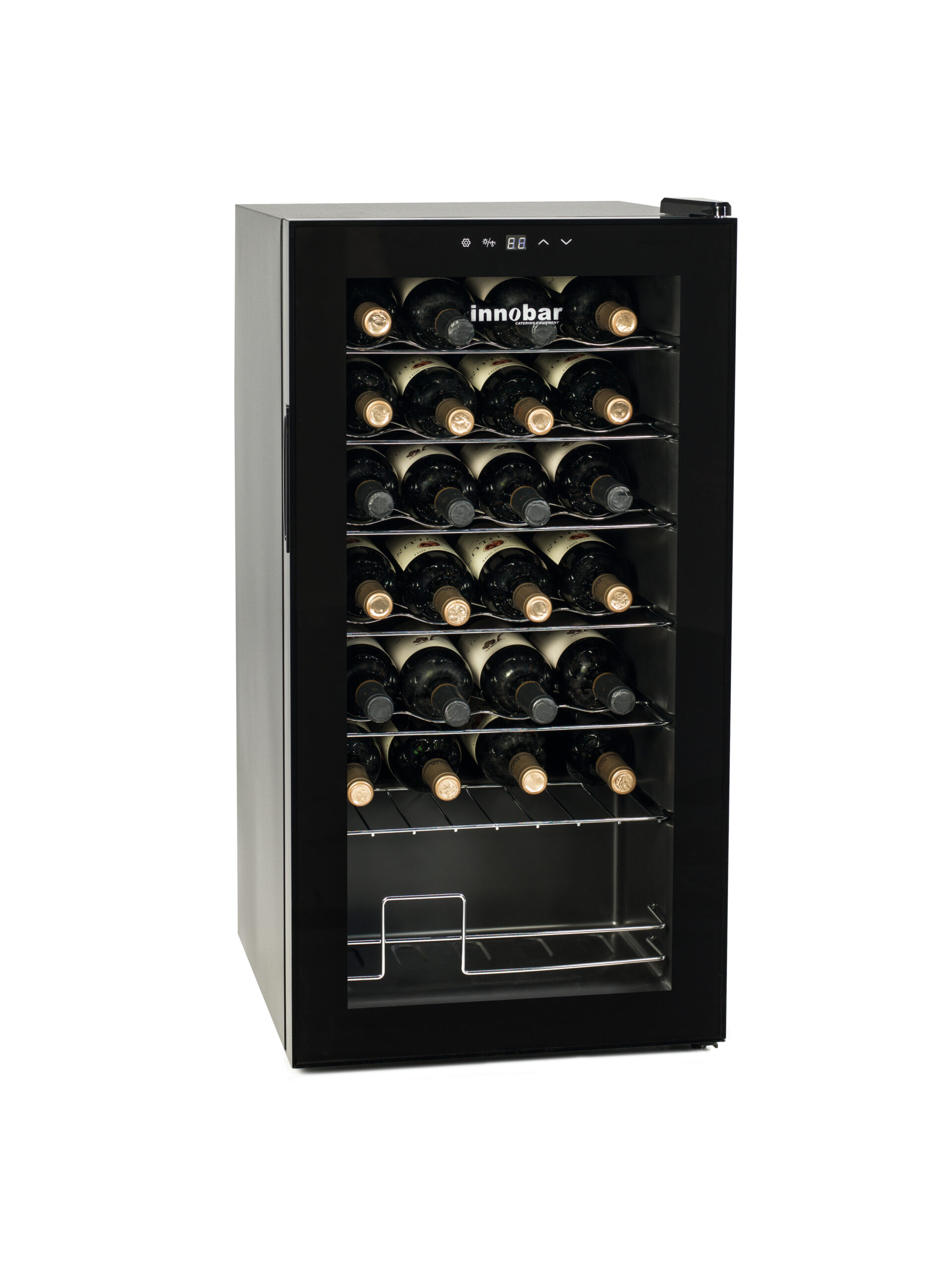 MENDOZA - 88 N - METAL - 01 Innobar MENDOZA 88 N | Cave de Vinho 28 garrafas | Compressor | Mono temperatura | 43 x 45 x 84 cm (LxPxA) | G (ex classe A) - Image 1
