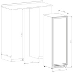 Vinobox 168 GC 1T Inox | Cave de Vinho 168 garrafas | Mono temperatura | Porta com fechadura | 59,5 x 68 x 182 cm (LxPxA) | G - Image 8