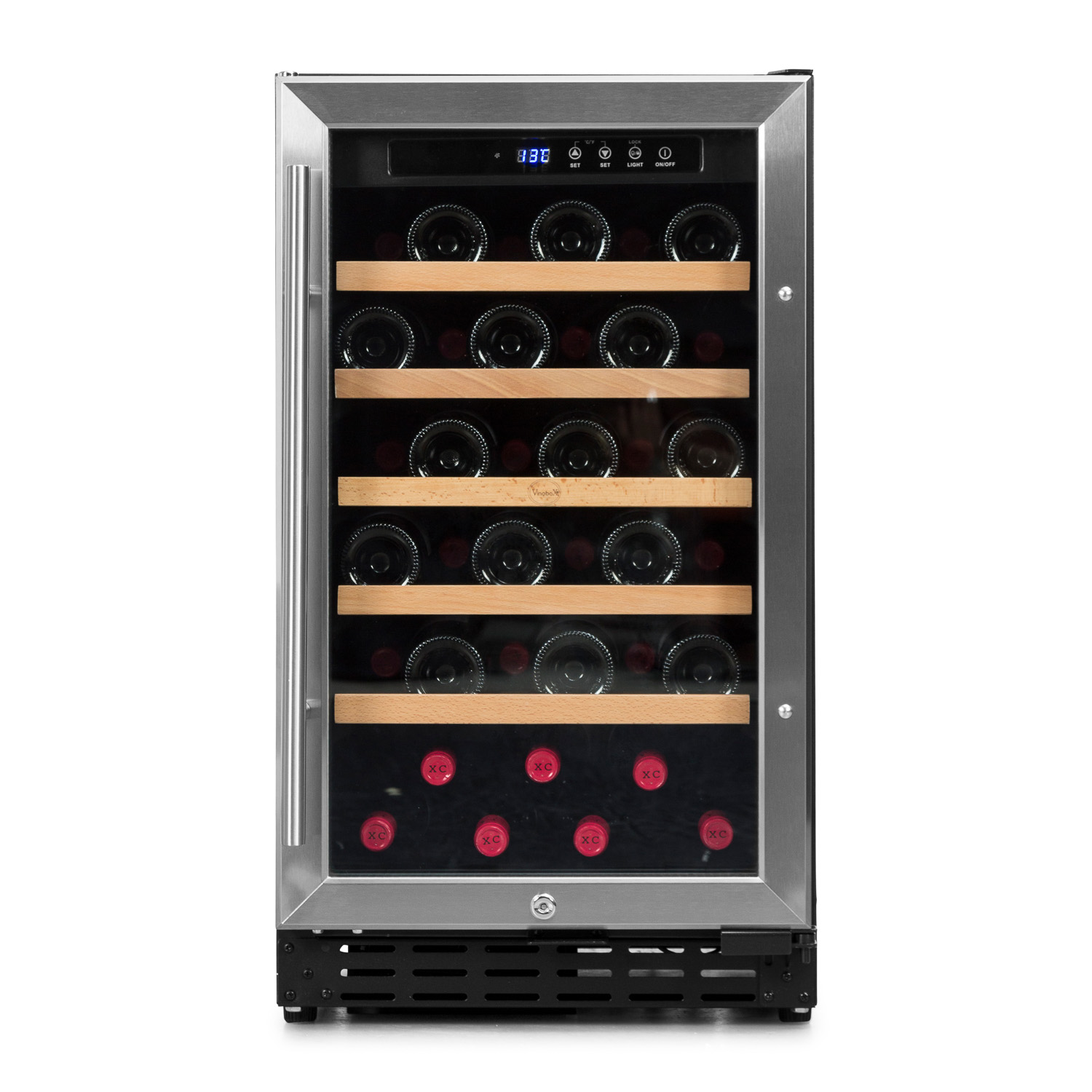 V 40 GC 1T - 01 Vinobox 40 GC 1T Inox | Cave de Vinho 34 garrafas | Montemperatura | Porta com fechadura | 45 x 59,5 x 80 cm (LxPxA) | G - Image 1