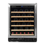 Vinobox 50 GC 1T Inox | Cave de Vinho 46 garrafas | Montemperatura | Porta com fechadura | 59,5 x 59,5 x 80 cm (LxPxA) | G