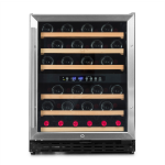 Vinobox 50 GC 2T Inox | Cave de Vinho 46 garrafas | Duas zonas de temperatura | Porta com fechadura | 59,5 x 59,5 x 80 cm (LxPxA) | G