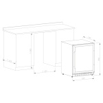 Vinobox 50 GC 2T Preto | Cave de Vinho 46 garrafas | Duas zonas de temperatura | Porta com fechadura | 59,5 x 59,5 x 80 cm (LxPxA) | G - Image 7