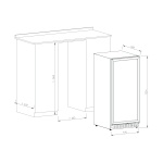 Vinobox 110 GC 1T Inox | Cave de Vinho 116 garrafas | Mono temperatura | Porta com fechadura | 59,5 x 68 x 136 cm (LxPxA) | G - Image 9