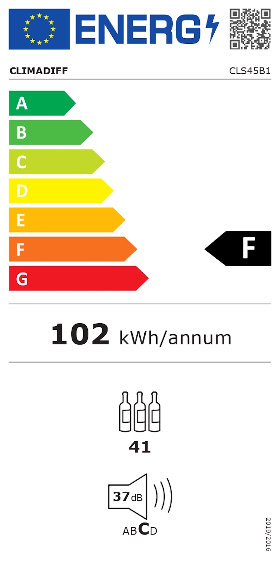 CLS45-B1-99 CLIMADIFF CLS45B1 - 41 garrafas - Mono temperatura - Image 8