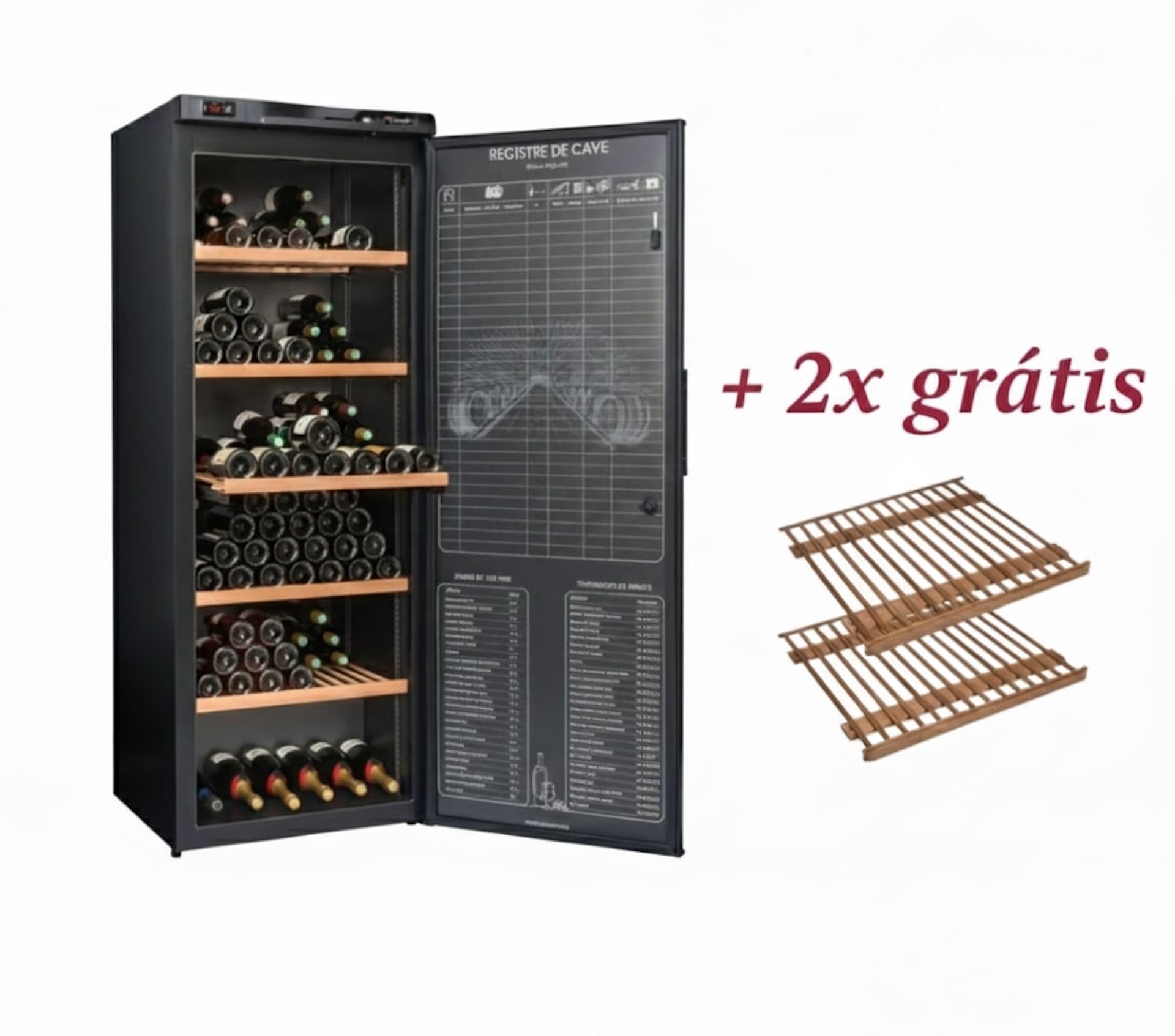 PROMO RESERVE275F CLIMADIFF RESERVE275F FABRICADO EM PORTUGAL (264 garrafas - Antracito - Classe energética F) - Image 1